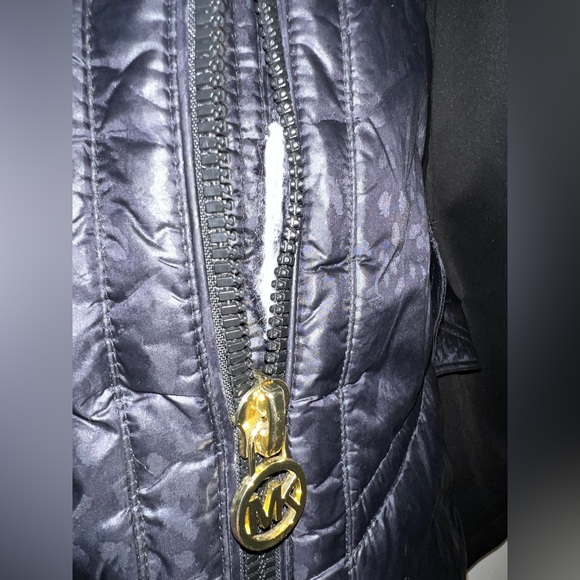 Michael Kors Womens Down Puffer Coat, Black w/leopard Print Size 2XL RN 79675 - Picture 15 of 15